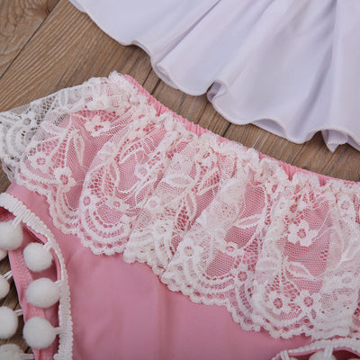 Set de 3 Tops con Shorts Flecos y Diademas - Image 3