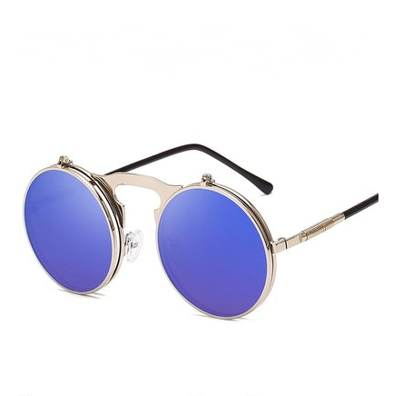 Gafas de Sol Flip Retro Marco Redondo para Adultos Mayores - Image 14