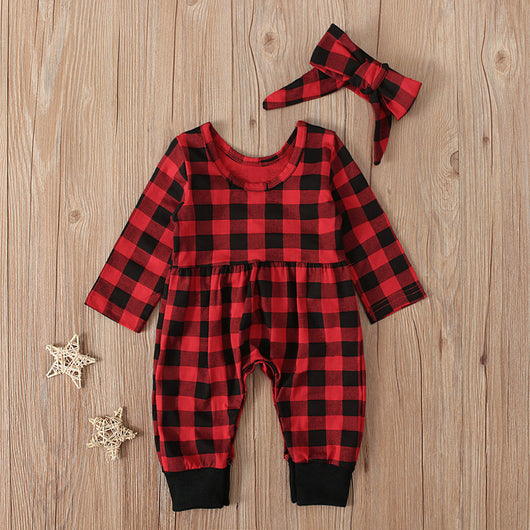 Conjunto de Niña a Cuadros con Manga Larga - Pieza Única Versátil - Image 12