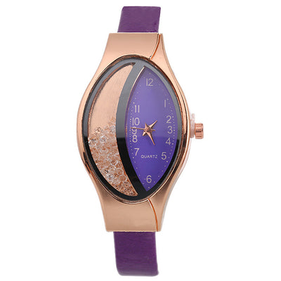 Reloj de Mujer Forma Ojo Cuarzo con Correa Quicksand y Perlas Giratorias - Image 17