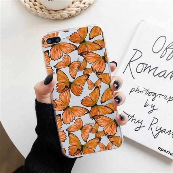 Funda Transparente Mariposa de Silicona Suave para Teléfono - Image 19