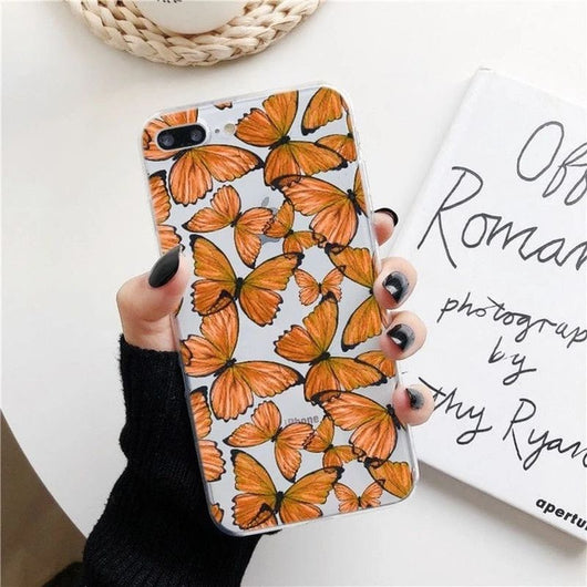 Funda Transparente Mariposa de Silicona Suave para Teléfono - Image 19
