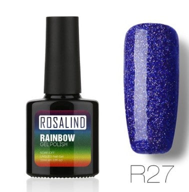 Esmalte de Gel Fotocurable ROSALIND sin Químicos - Sistema Arcoíris con Brillos - Image 36