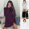 Vestido Suéter de Cuello Alto Manga Larga - Diseño Elegante para Primavera y Otoño