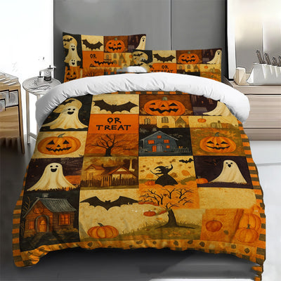 Juego de Cama Tres Piezas Estampado Digital Calabaza Fantasma - Image 2