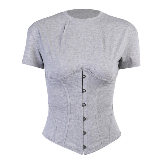 Playera Gris Clásica de Cuello Redondo - Comodidad Diaria sin Complicaciones - Image 12