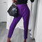 Pantalones Cintura Ajustable Estilo Europeo y Americano para Mujer