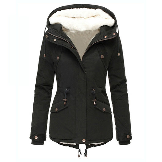 Chaqueta Acolchada con Capucha y Cordones de Algodón Puro - Image 5