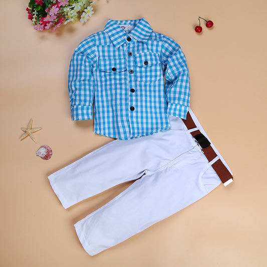 Traje de 3 Piezas para Niño con Cinturón Incluido