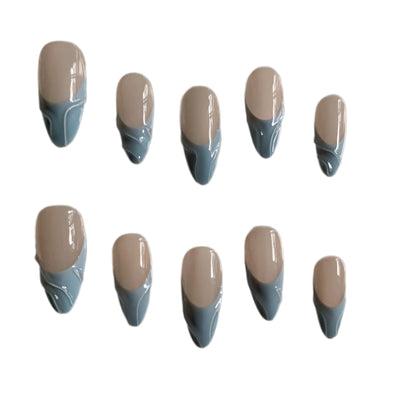 Parches de Uñas Artesanales Azul Marino - Image 10