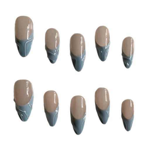 Parches de Uñas Artesanales Azul Marino - Image 10