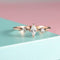 Anillo de Diamante Ojo de Caballo Chapado en Oro Rosado para Mujer