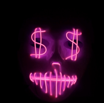 Máscara de Fiesta LED con Diseño de Dólar - Image 7