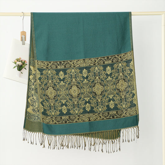 Pañoleta Bohemia Estampado Anacardo con Flecos - Image 19