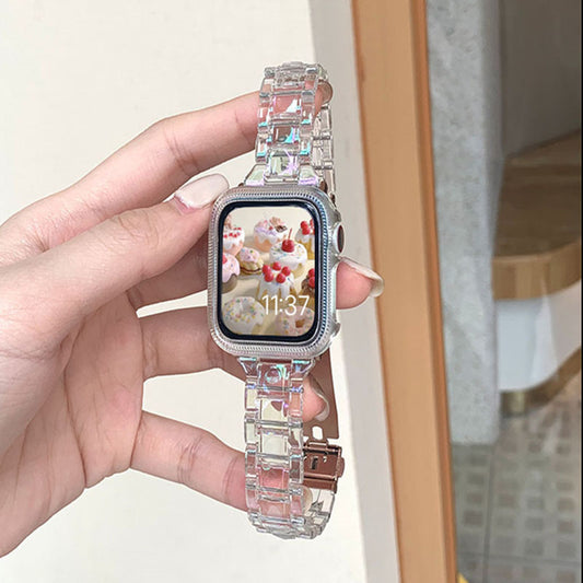 Correa de Reloj Transparente con Grabado Láser Multicolor