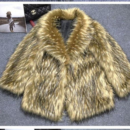 Abrigo Largo de Invierno Estilo Coreano con Cuello Solapa y Detalles de Piel de Zorro - Image 4