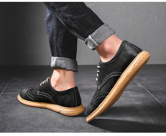 Zapatos Formales de Cuero Genuino para Hombre - Diseño Retro con Cordones - Image 17
