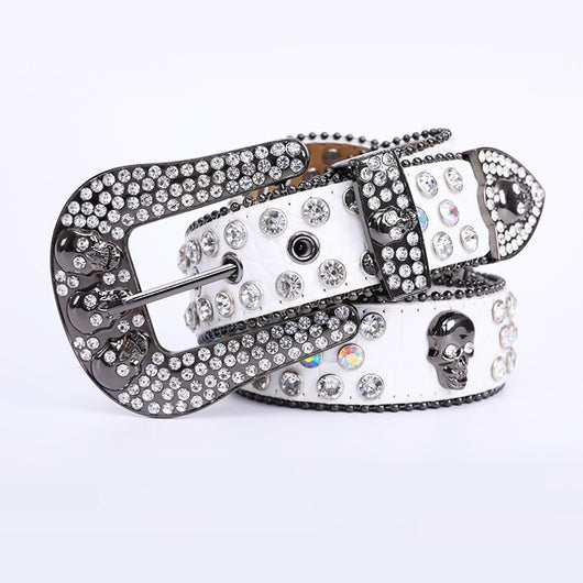 Cinturón con Calavera y Cristales Brillantes - Estilo Rockero - Image 13