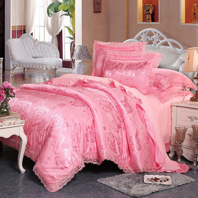 Juego de Cama 4 Piezas Algodón Puro con Diseño Jacquard Satinado Europeo - Image 31