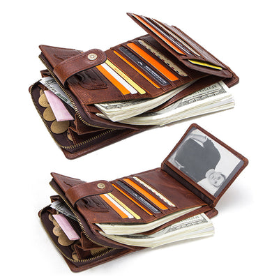 Billetera Multifuncional de Cuero Vacuno con Protección RFID - Image 2