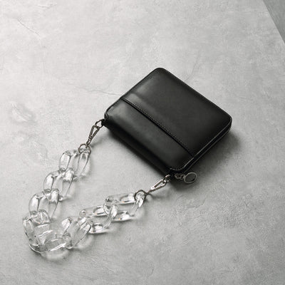 Bolso Crossbody Cuadrado Transparente con Cadena Acrílica para Mujer - Image 12