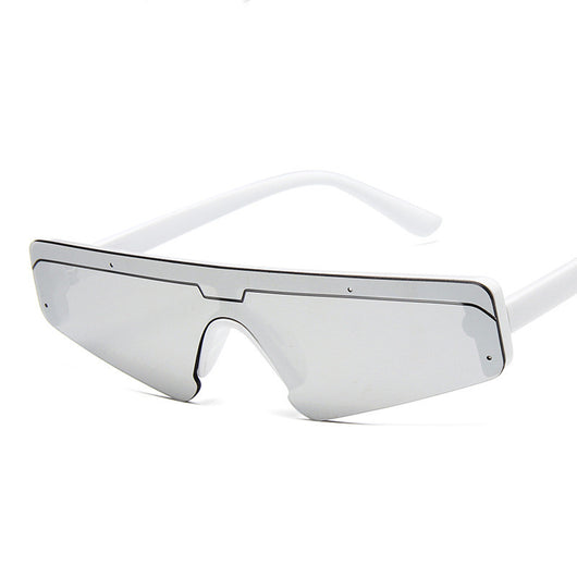 Brown mirror Siamese sport sunglasses with a flat top frame and gradient lenses, shown on a white background. - Image 27