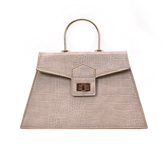 Bolso Mensajero Ancho con Patrón de Piedra - Image 5