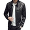 Chaqueta de Cuero para Hombre con Cierre de Cremallera