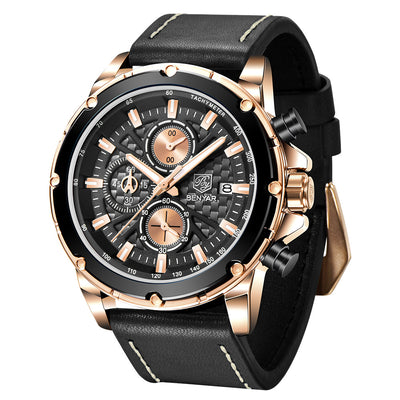 Reloj Multifunción Binya para Hombre - Cuarzo Resistente - Image 5