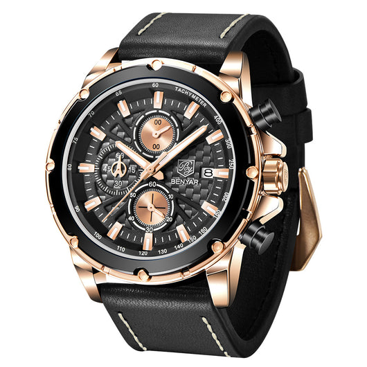 Reloj Multifunción Binya para Hombre - Cuarzo Resistente - Image 5