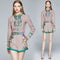 Conjunto Vaquero Elegante: Camisa Entallada y Shorts de Cintura Alta