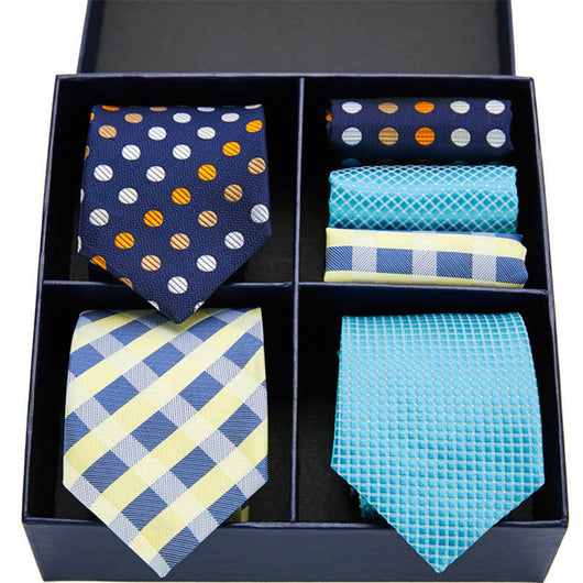 Conjunto Ejecutivo: Corbata a Rayas y Pañuelo de Bolsillo - Image 12
