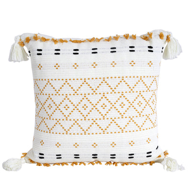 Almohada Decorativa de Peluche con Diseño Geométrico y Borlas de Flores - Image 15