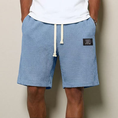 Shorts Casuales para Hombre con Tejido Waffle y Bordado - Image 14