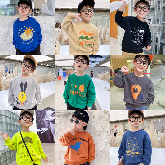 Suéter de Algodón Polar con Diseños Infantiles para Niños y Niñas