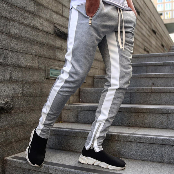 Pantalones de Entrenamiento Slim Ajustados para Hombre con Bolsillos Deportivos