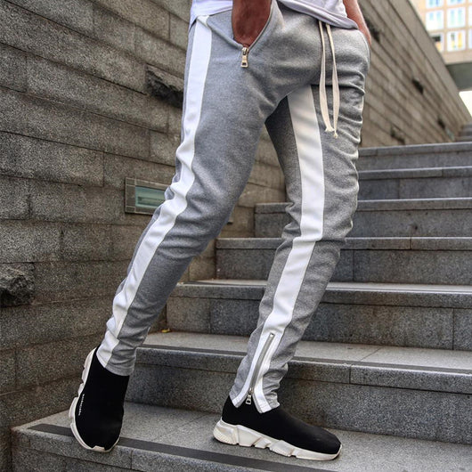Pantalones de Entrenamiento Slim Ajustados para Hombre con Bolsillos Deportivos