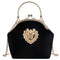 Bolso de Mano Retro Dorado en Terciopelo con Diamantes - Edición Personalizada