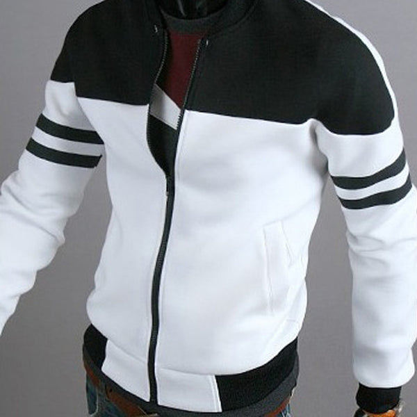 Chaqueta para Hombre con Diseño de Costuras Decorativas en Cinta