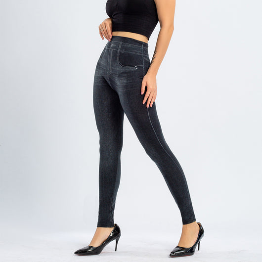 Leggins sin Costuras Estilo Denim con Efecto Levantador - Image 32