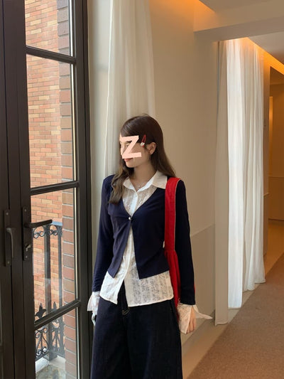 Blusa Falsa Dos Piezas de Manga Larga para Mujer - Image 14