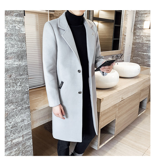 Abrigo de Invierno para Hombre en Algodón y Lana