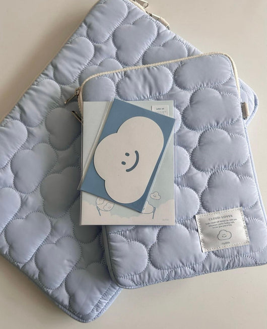 Funda para Tablet con Bordado de Nubes - Almacenamiento Adorable - Image 30