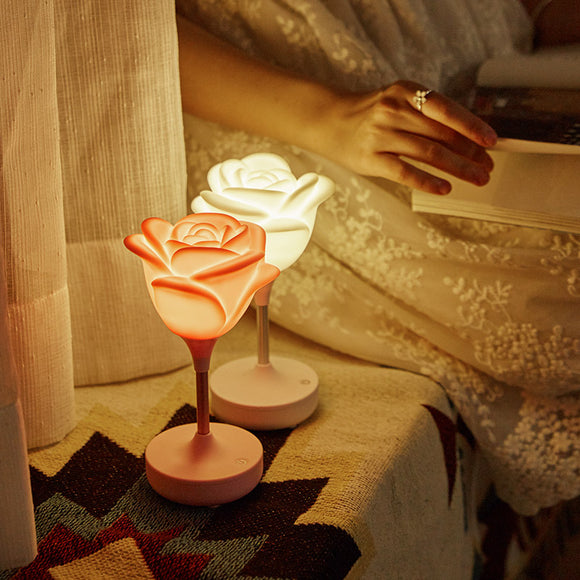 Lámpara Nocturna LED Táctil Rosa de Silicona USB