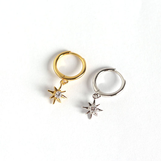 Aretes de Plata Esterlina con Estrella de Anís Minimalista - Image 3