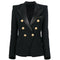 Blazer de Cuero PU con Costuras Reforzadas