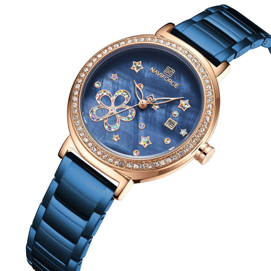 Reloj de Pulsera Floral Acero Inoxidable para Mujer - Image 3