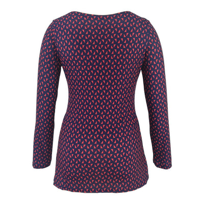 Blusa Escote Profundo con Estampado y Mangas Largas - Image 5