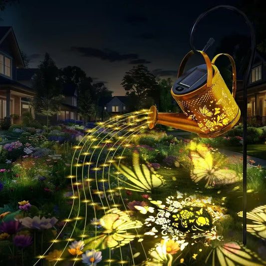 Lámpara Solar Decorativa con Diseño de Tetera para Jardín y Patio