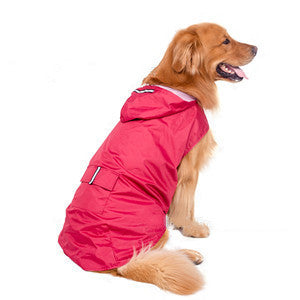 Poncho Impermeable Reflectante para Mascotas con Capucha